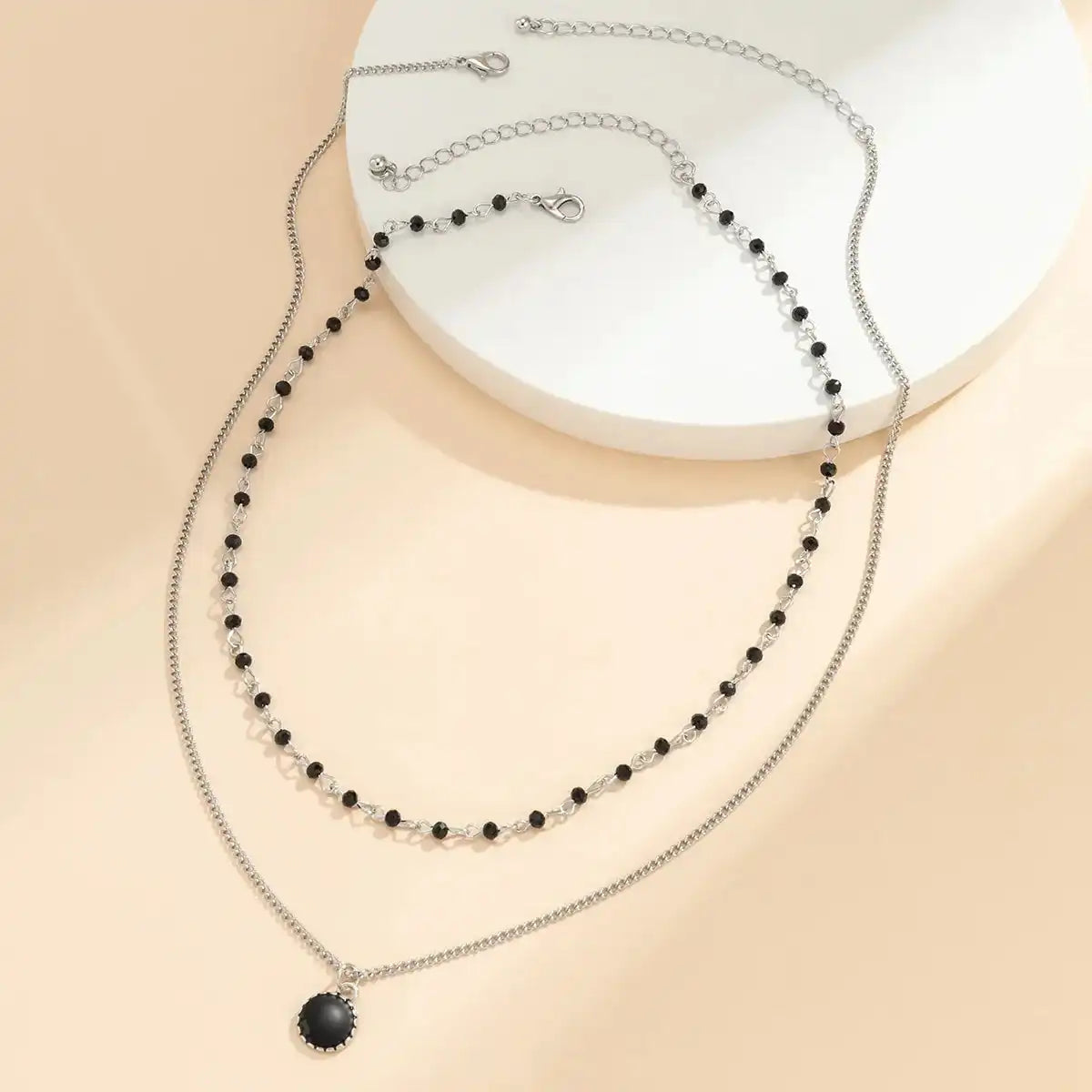 Echo Noir Duo Necklace