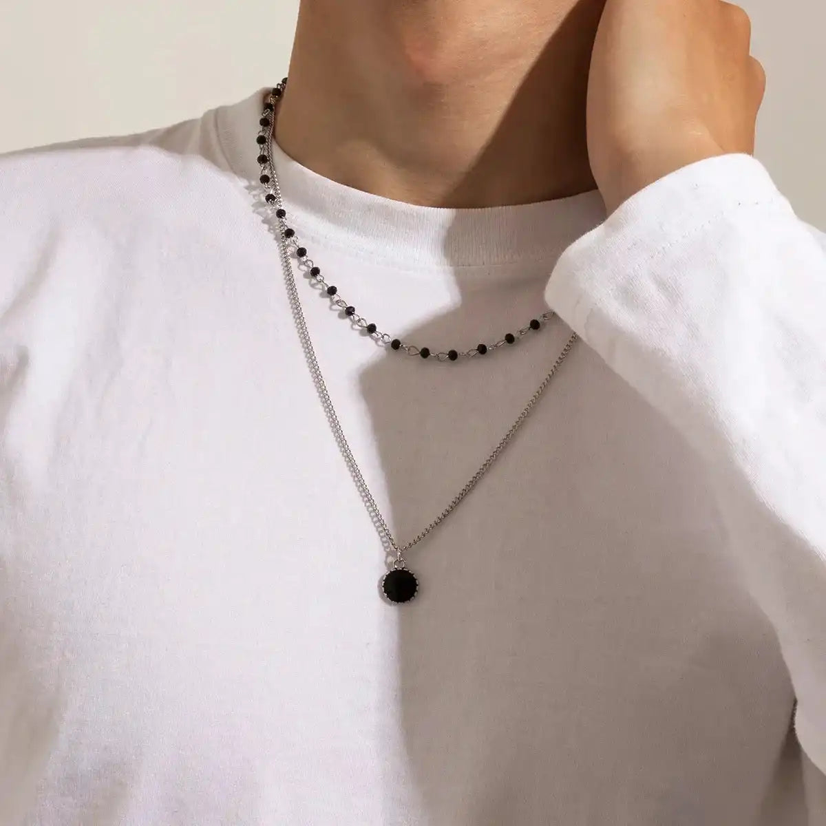 Echo Noir Duo Necklace